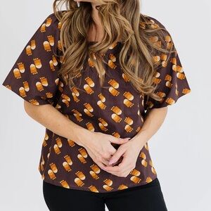 NWT Mata Traders boho cotton Alexis Top Desert Small